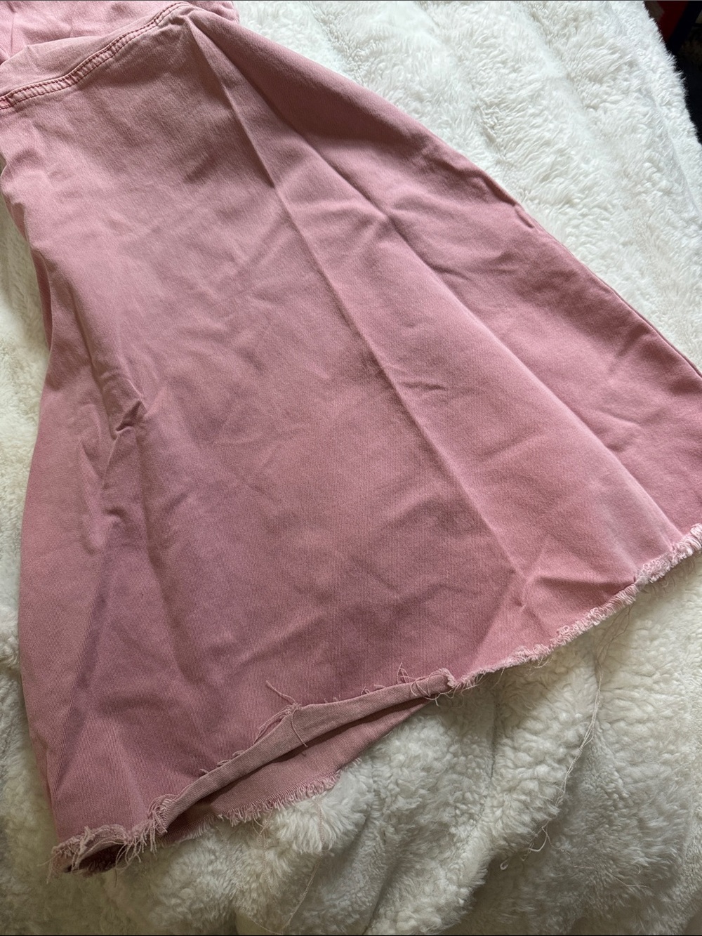 Free People High-Waist Flare Jeans in Dusty Rose - Picture 5 of 5
